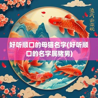 好听顺口的母猫名字(好听顺口的名字属猪男)