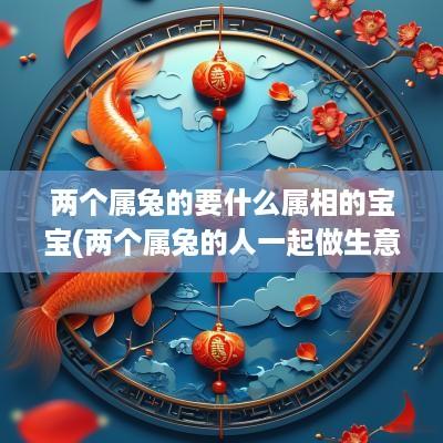 两个属兔的要什么属相的宝宝(两个属兔的人一起做生意好吗)