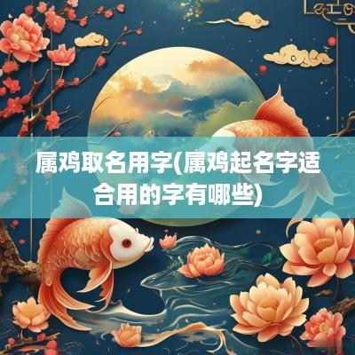 属鸡取名用字(属鸡起名字适合用的字有哪些)