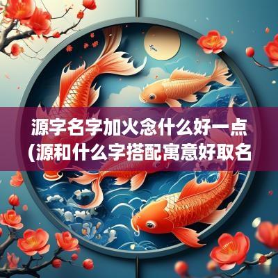 源字名字加火念什么好一点(源和什么字搭配寓意好取名更吉利)