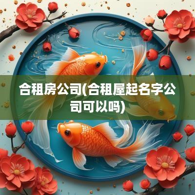 合租房公司(合租屋起名字公司可以吗)