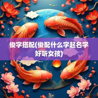 俊字搭配(俊配什么字起名字好听女孩)