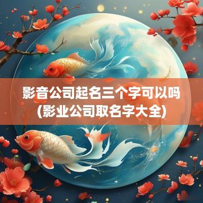 影音公司起名三个字可以吗(影业公司取名字大全)