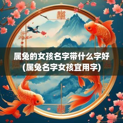 属兔的女孩名字带什么字好(属兔名字女孩宜用字)