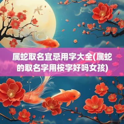 属蛇取名宜忌用字大全(属蛇的取名字用桉字好吗女孩)