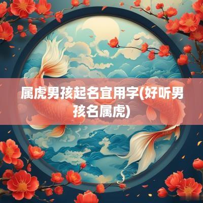 属虎男孩起名宜用字(好听男孩名属虎)