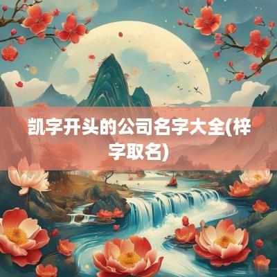 凯字开头的公司名字大全(梓字取名)