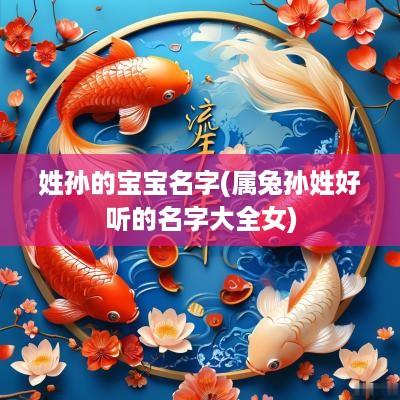 姓孙的宝宝名字(属兔孙姓好听的名字大全女)