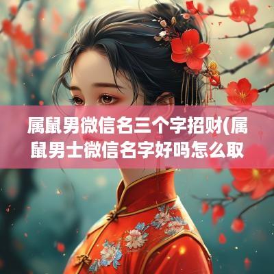 属鼠男微信名三个字招财(属鼠男士微信名字好吗怎么取)