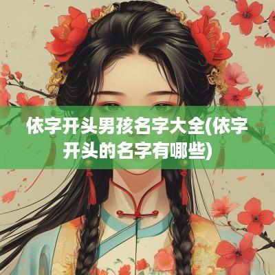 依字开头男孩名字大全(依字开头的名字有哪些)