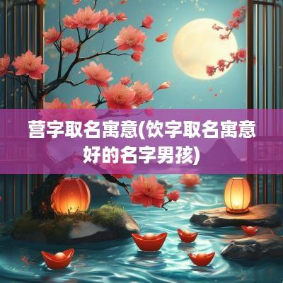 营字取名寓意(饮字取名寓意好的名字男孩)