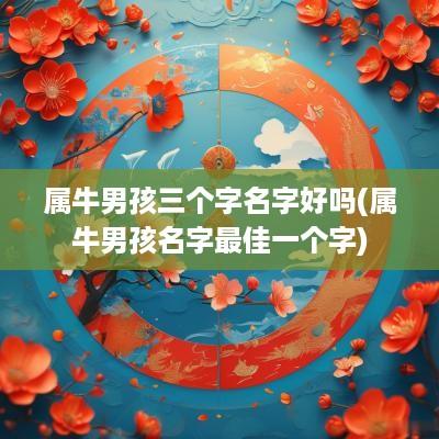 属牛男孩三个字名字好吗(属牛男孩名字最佳一个字)