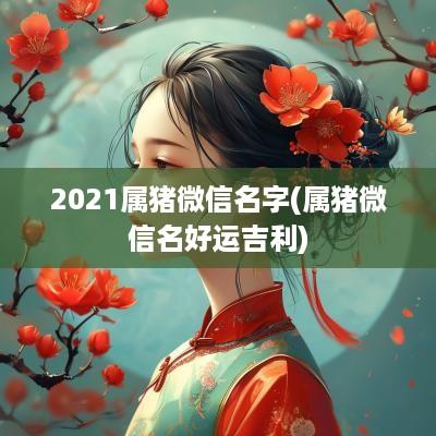 2025属猪微信名字(属猪微信名好运吉利)