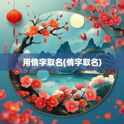 用情字取名(情字取名)