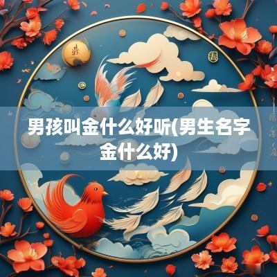 男孩叫金什么好听(男生名字金什么好)