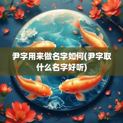尹字用来做名字如何(尹字取什么名字好听)