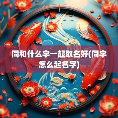 同和什么字一起取名好(同字怎么起名字)