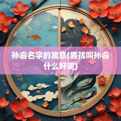 孙睿名字的寓意(男孩叫孙睿什么好呢)