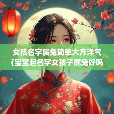 女孩名字属兔简单大方洋气(宝宝起名字女孩子属兔好吗)