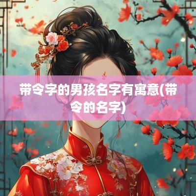 带令字的男孩名字有寓意(带令的名字)