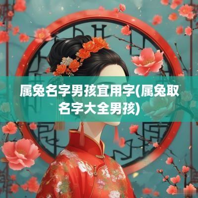 属兔名字男孩宜用字(属兔取名字大全男孩)