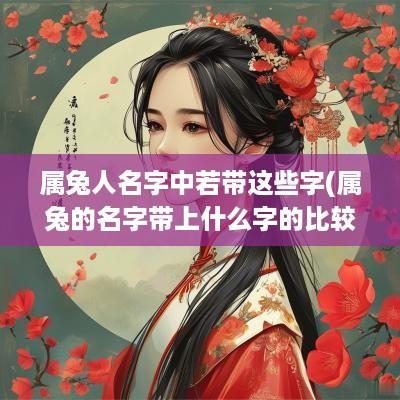 属兔人名字中若带这些字(属兔的名字带上什么字的比较好)