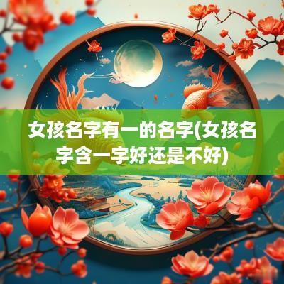 女孩名字有一的名字(女孩名字含一字好还是不好)