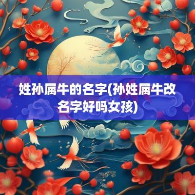姓孙属牛的名字(孙姓属牛改名字好吗女孩)