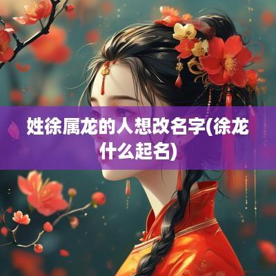 姓徐属龙的人想改名字(徐龙什么起名)