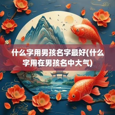 什么字用男孩名字最好(什么字用在男孩名中大气)