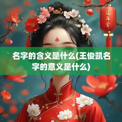 名字的含义是什么(王俊凯名字的意义是什么)