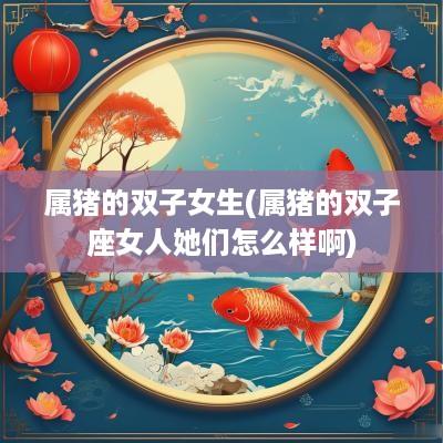 属猪的双子女生(属猪的双子座女人她们怎么样啊)