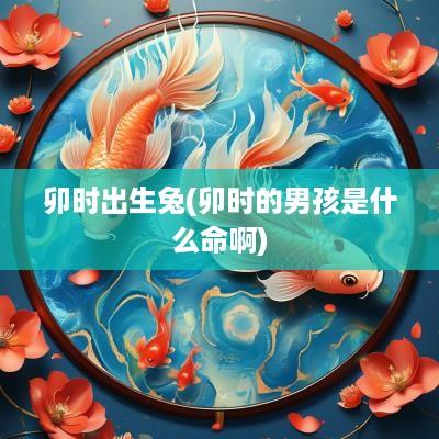 卯时出生兔(卯时的男孩是什么命啊)