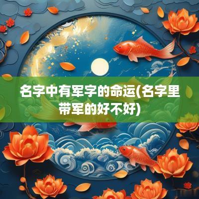 名字中有军字的命运(名字里带军的好不好)