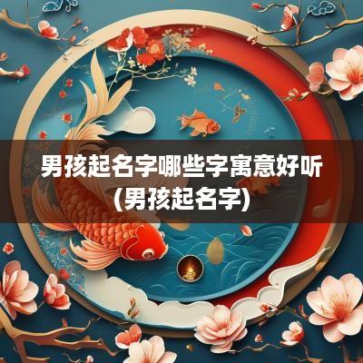 男孩起名字哪些字寓意好听(男孩起名字)