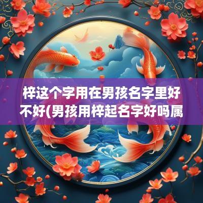 梓这个字用在男孩名字里好不好(男孩用梓起名字好吗属虎的)