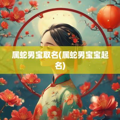 属蛇男宝取名(属蛇男宝宝起名)