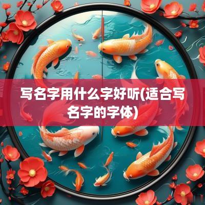 写名字用什么字好听(适合写名字的字体)
