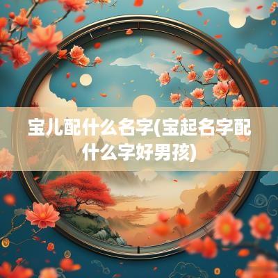 宝儿配什么名字(宝起名字配什么字好男孩)