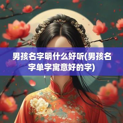 男孩名字明什么好听(男孩名字单字寓意好的字)