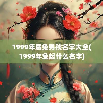 1999年属兔男孩名字大全(1999年兔起什么名字)