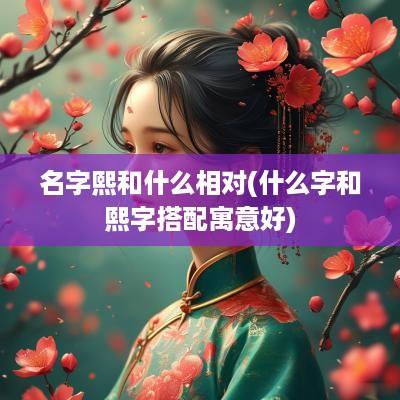 名字熙和什么相对(什么字和熙字搭配寓意好)