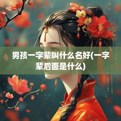 男孩一字辈叫什么名好(一字辈后面是什么)