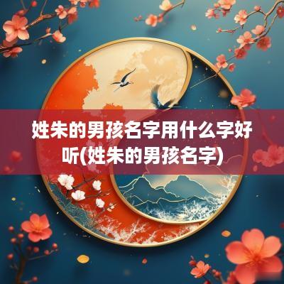 姓朱的男孩名字用什么字好听(姓朱的男孩名字)