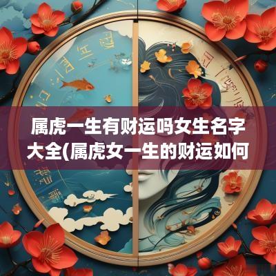 属虎一生有财运吗女生名字大全(属虎女一生的财运如何)