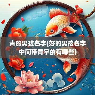 青的男孩名字(好的男孩名字中间带青字的有哪些)