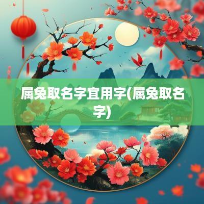 属兔取名字宜用字(属兔取名字)