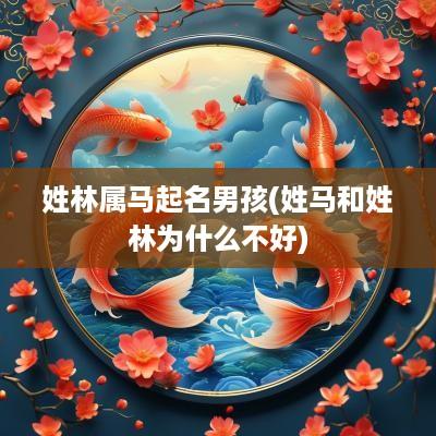 姓林属马起名男孩(姓马和姓林为什么不好)