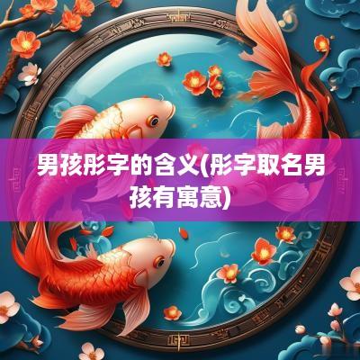男孩彤字的含义(彤字取名男孩有寓意)