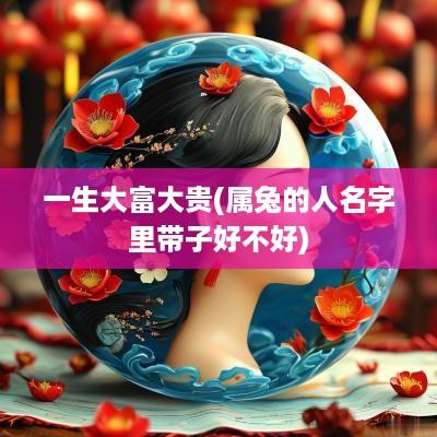 一生大富大贵(属兔的人名字里带子好不好)